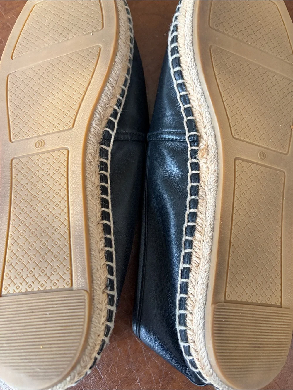 Tory Burch Women’s Black Perforated Leather Slip-On Espadrilles
